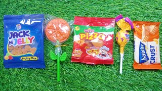 Satisfying video jelly pizza opening Asmr lollipops candy unboxing video Asmr opening video