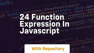 24 function expression in javascript