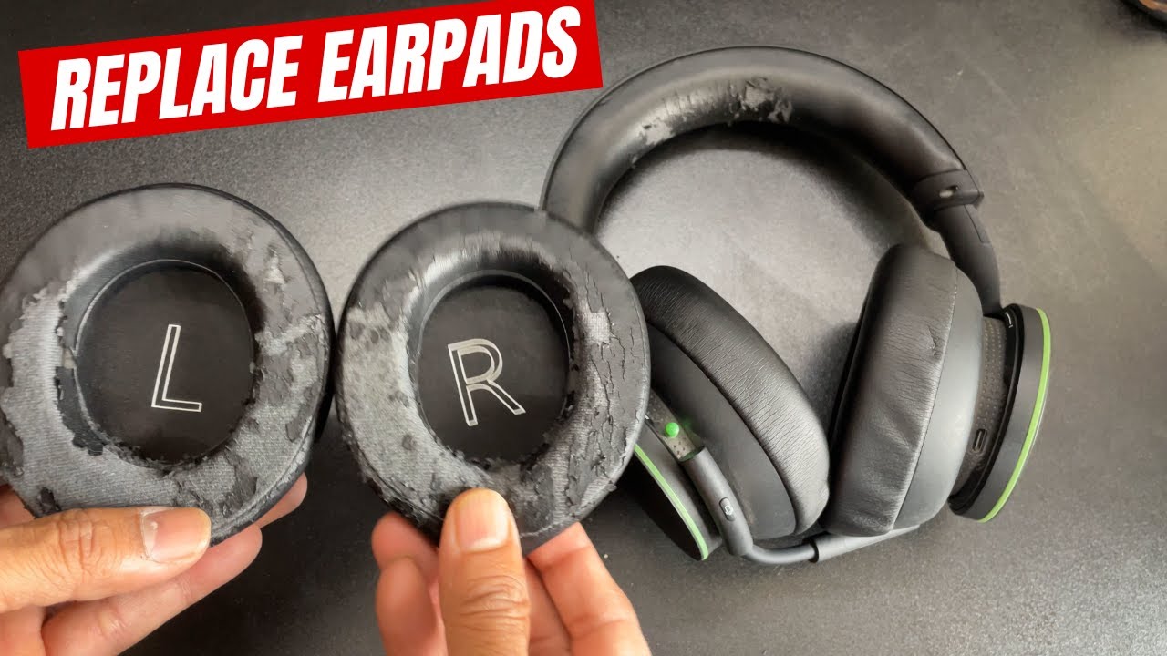 How To Replace Damaged XBOX Wireless Headset Earpads - YouTube