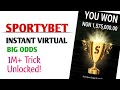 🔥💰💯UPDATED BIG ODDS TRICKS ON SPORTYBET INSTANT VIRTUAL  #sportybet #latest2023 #earnmoney