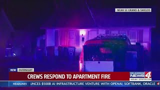 Crews respond to apartment fire in SE Oklahoma City