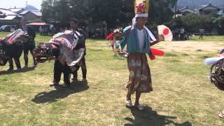 大三島　上浦町盛地区祭り　獅子舞2014③