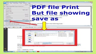 PDF error: the document could not be printed, PDF file print but file showing save as (100 %working)