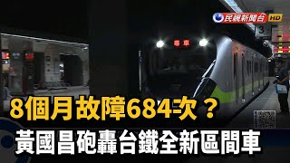 8個月故障684次? 黃國昌砲轟台鐵全新區間車－民視新聞