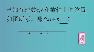 利用数轴求字母和，关键是有理数加法法则。初中数学七年级上册。