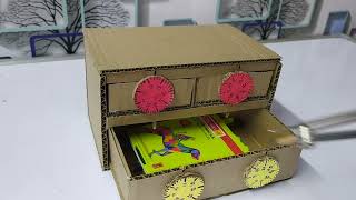 How to make combination safe box from cardboard || DIY locker