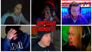 Twitch Streamers React to Jump Scares in HORROR GAMES (Compilation)