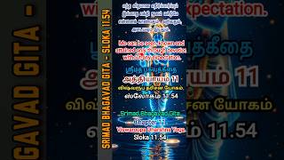 எந்த விதமான எதிர்ப்பார்ப்பும் இல்லாத பக்தி மூலம் மட்டுமே என்னைக் காண இயலும் #பகவத்கீதை 11.53