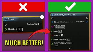 You should START using Set timer by function name and here is why