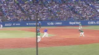 ヤクルト 山田哲人のキャッチによる、463のダブルプレー　ヤクルト vs DeNA　2024年8月25日(日) 神宮球場