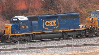 CSX Mixed Freight Train And Light Rail In Baltimore City