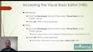 Lesson 1: Getting Excel Ready to Run Macros - Visual Basic for Applications Course