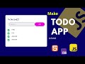 Build  To-Do List App with HTML, CSS & JavaScript | Beginner JavaScript Project Tutorial