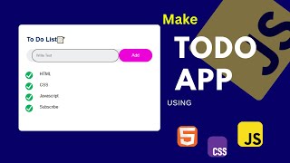 Build To-Do List App with HTML, CSS & JavaScript | Beginner JavaScript Project Tutorial