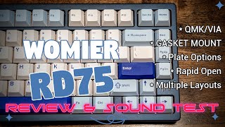 Womier RD75 VIA Multiple Layout + Plates | Tear Down Review Sound Test