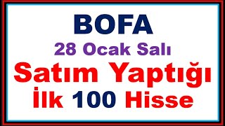 28 Ocak #BOFA'nın Satım Yaptığı İlk 100 Hisse #halkaarz #bist100 #borsa #borsaistanbul #bistarz