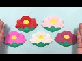 折り紙　可愛い椿の花の折り方　origami camellia flower tutorial【音声解説あり】 ばぁばの折り紙