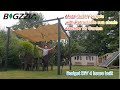 Bigzzia 3x3M Metal Pergola with Retractable Sun Shade Canopy DIY by Benson Chik