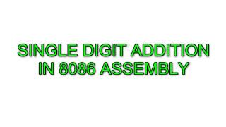 Addition to two digits in assembly with carry (Using AAA instruction)