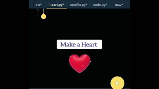 Make a Heart in Python (how to draw Heart in Python) #python #pythonheart #python3 #freecode