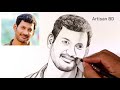 Drawing of Sketches Vishal Indian actor || Puneeth Rajkumar friend Drawing