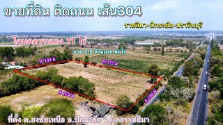 ที่ดินโคราช no.359 ขายที่ดิน ติดถนนเส้นหลัก ราชสีมา-ปราจีนบุรี 🏡เนื้อที่ 11 ไร่ ขาย 2,500,000 บาท