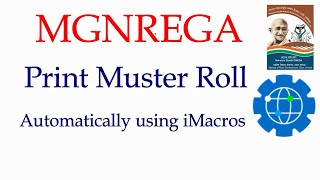 MGNREGA Print Musterroll Automatically using iMacros