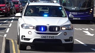 BMW X5 Unmarked police Car Responding with Siren \u0026 Lights