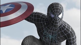 WHAT IF SPIDERMAN with BLACK SUIT Bully Maguire vs IRON MAN vs CAPTAIN AMERICA in CIVIL WAR!!!