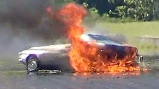 #195 Drag Racing Camaro Crash \u0026 Fire 2014 Hilo Hawaii