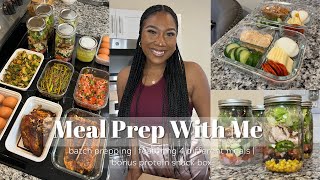Meal Prep With Ri | Batch Prepping | 4 Different Meal Ideas | Bonus High Protein Snack Box