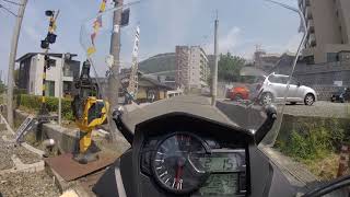 福岡県宗像市石丸 踏切 、Fukuoka.Munakata.suzuki.v.strom650xt