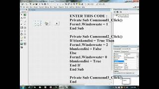 How to Make Minimize , Maximize , and Close Button by using Command Button in VB 6.0