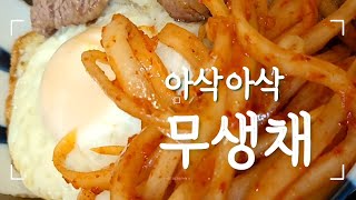 (ENG)[무생채] 무생채비빔밥 | 10분만에무생채만들기 | Radish Kimchi (Musaengchae)  | 凉拌萝卜丝