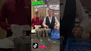 Çəngəl,bıçaq və qaşiqlarin düzgün qaydada silinməsi.How to polish cutlery.   training Emin Novruzov