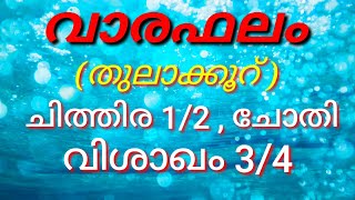 ചിത്തിര ചോതി വിശാഖം (തുലാക്കൂറ് ) വാരഫലം BIRTH STAR CHITHIRA CHOTHY VISAKHAM JYOTHISHAM MALAYALAM