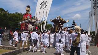 令和六年 安房神社御仮舎修造記念祭 犬石神社、三嶋神社山車に挨拶