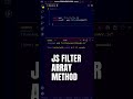 Important JavaScript Array Method You MUST Know 😍😍 #shorts #youtubeshorts #programming #javascript