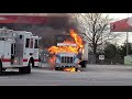 18 wheeler catches fire