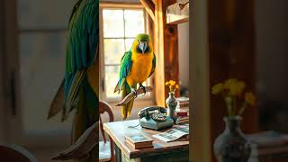 Polly the Parrot Mimics a Ringing Phone! 📞🦜 #shorts