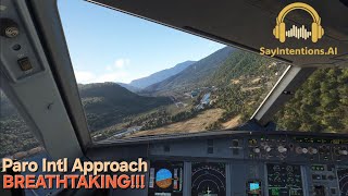 THE MOST DANGEROUS FLIGHT ON EARTH!!! APPROACH TO BHUTAN PARO AIRPORT WITH FENIX A320 AND SI.AI ATC