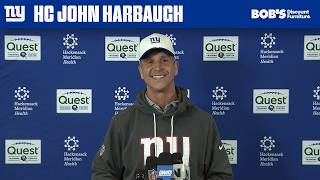 Coach John Harbaugh on Jaxson Dart's Leadership | New York Giants