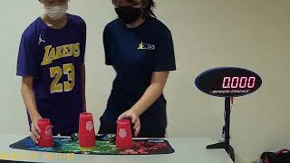 Overall Doubles Sport Stacking World Record 6.345 (Rachelle Tan \u0026 Shawn Svento)