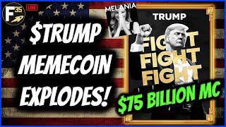 🔴 $TRUMP \u0026 $MELANIA MEME COIN Launch Makes HISTORY - Crypto Set To Explode in 2025! l F35 Live #125