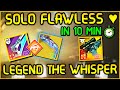 in 10 Min ! SOLO Flawless LEGEND THE WHISPER Mission | Hunter Build | Destiny 2