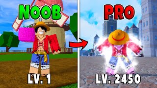 Rubber Noob to Pro Level 1 to Max Level 2450 in Blox Fruits!