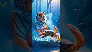 一只老虎与一只螃蟹的混合，究竟会变成什么样的怪兽？ #animals #tiger #fusion#怪兽