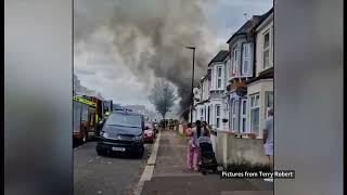 House fire in East Ham in London (UK) 13/July/2024