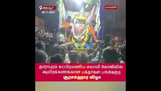 Over 1000 Devotees Participate in Soora Samharam Festival at Subramanya Swamy Temple in Dharapuram