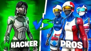 1 Cheater vs 3 Fortnite PROS… (whos better?)